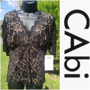 NWT.. CAbi Lace Top